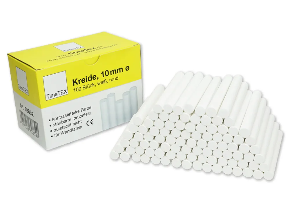 Kreide 10 mm ø, weiß, im 100-er Pack