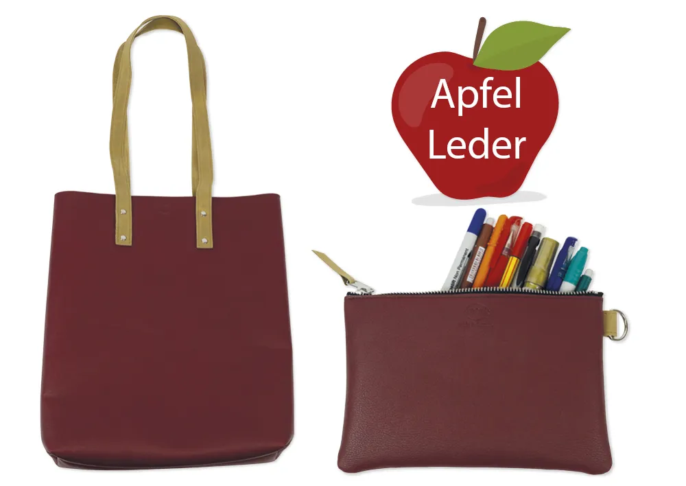 Schultertasche "Mali" aus Apfelleder