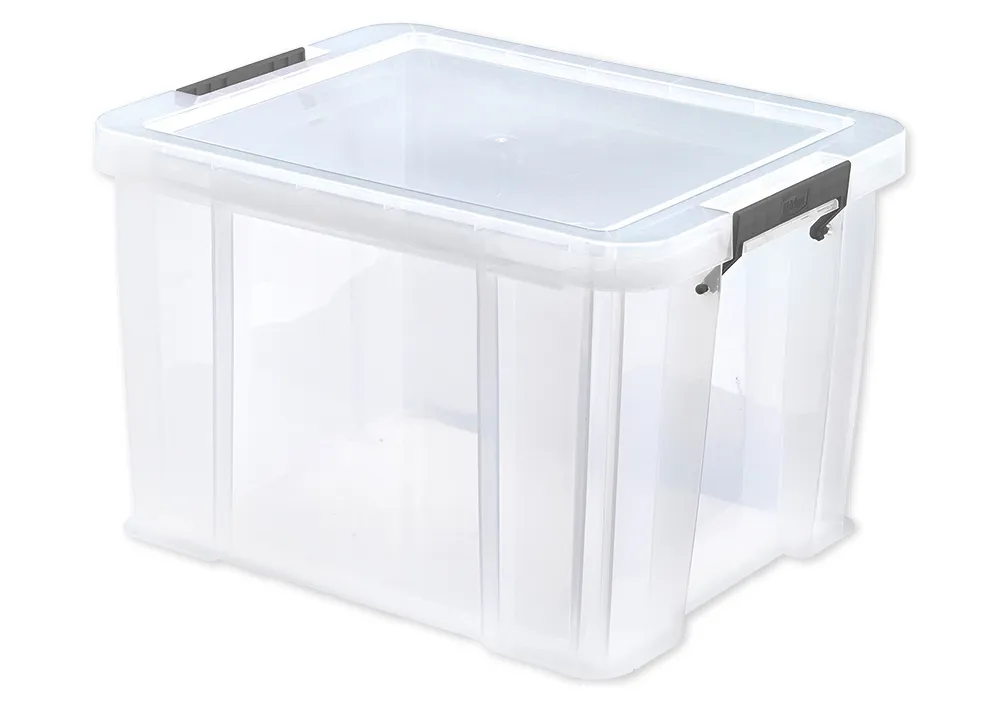 Kunststoff-Box stapelbar, transparent, 36 Liter