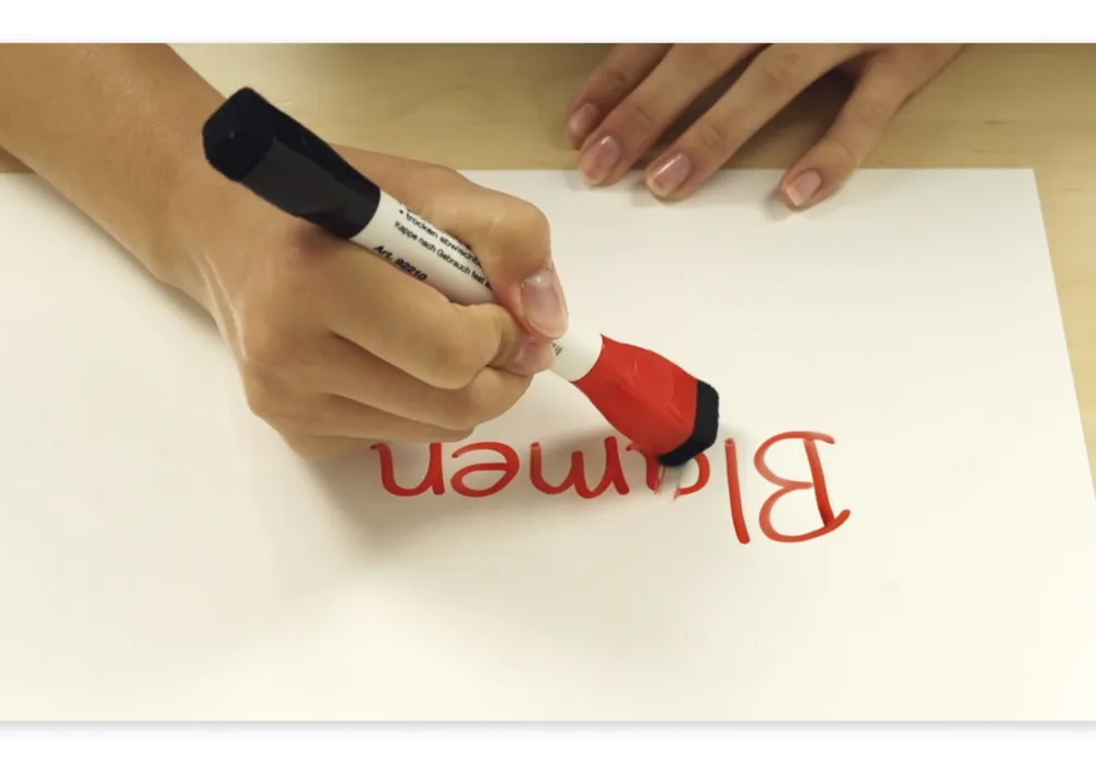 Set Whiteboard-Marker Doppelspitze mit Filzwischer + Magnet, 2-tlg.