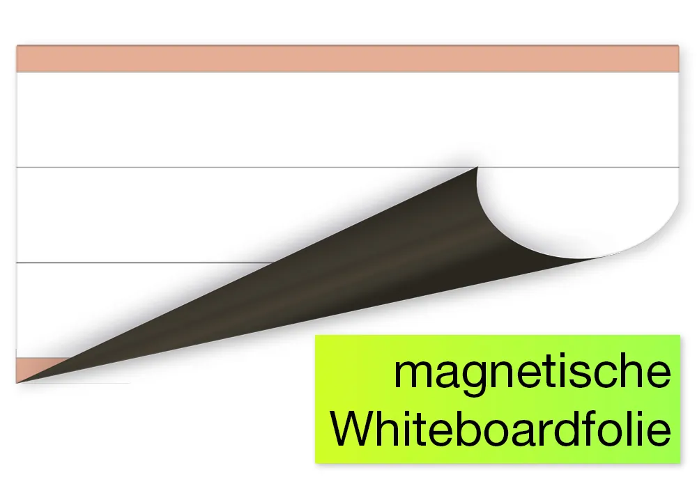 TimeTEX Whiteboard-Demo-Schreibzeile 3-geteilt, magnetisch, 2-tlg.