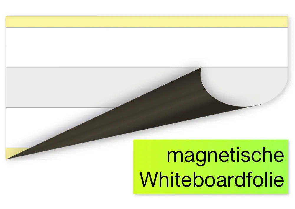 TimeTEX Whiteboard-Demo-Schreibzeile 3-geteilt, magnetisch, 2-tlg.