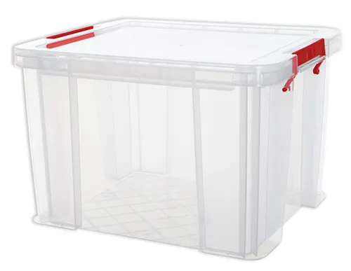 Kunststoff-Box stapelbar, transparent, 36 Liter