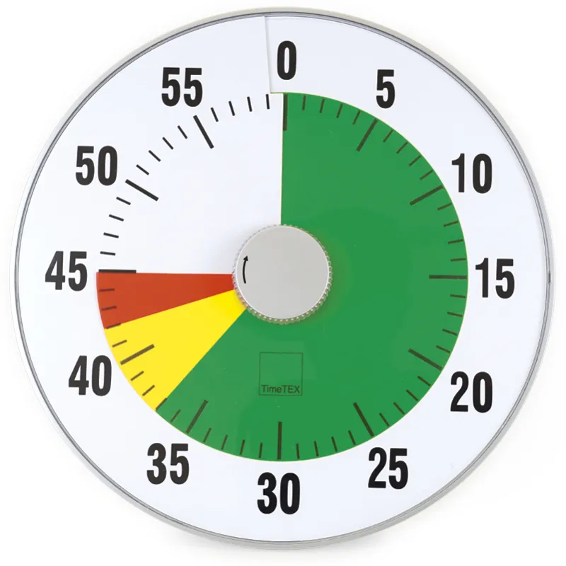 TimeTEX Zeitdauer-Uhr "lautlos" XL, 32 cm ø mit Ampelscheibe