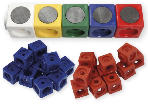 Set Demo-Steckwürfel magnetisch, 3,4 cm, 20 Stück im Polybeutel