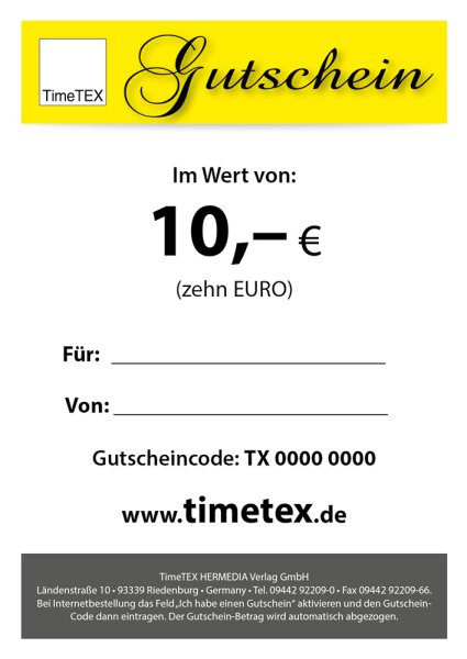 TimeTEX Gutschein 10,00