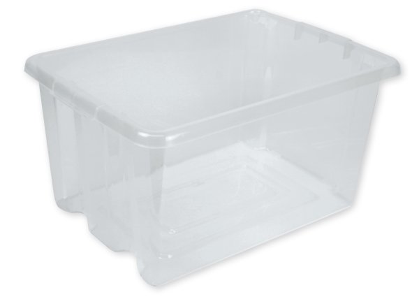 Kunststoff-Box transparent, ohne Deckel, 14 Liter