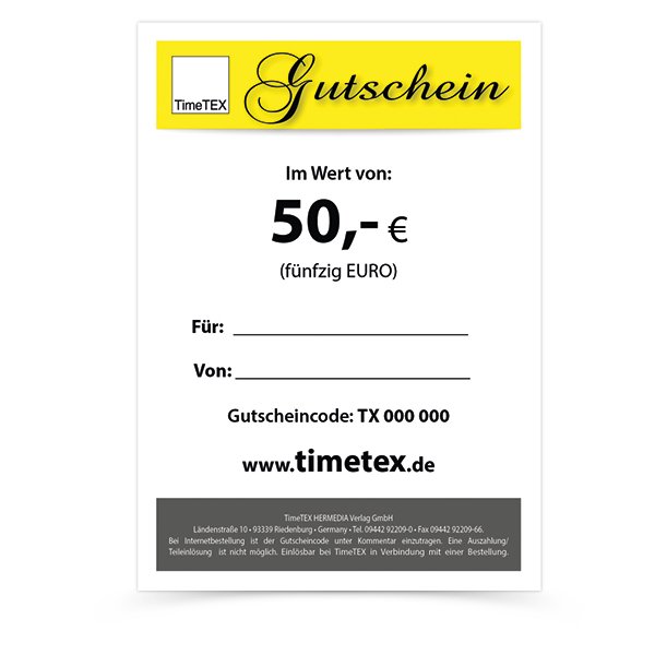 TimeTEX Gutschein 50,00