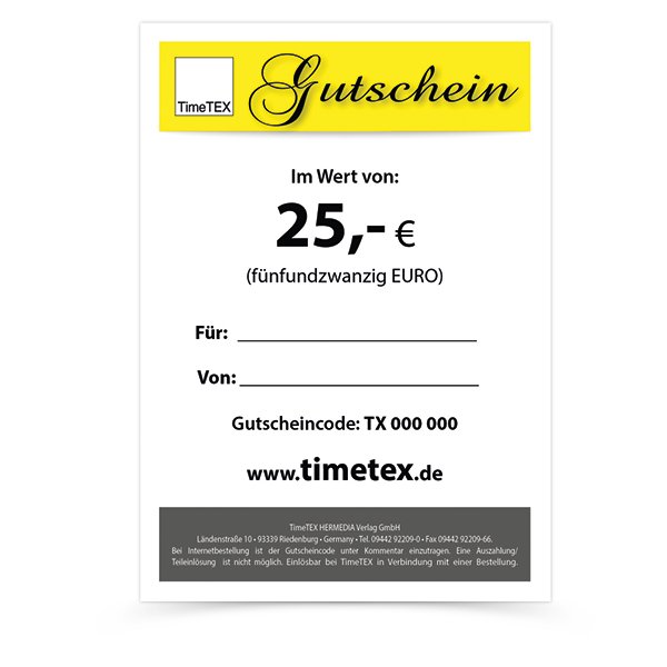 TimeTEX Gutschein 25,00