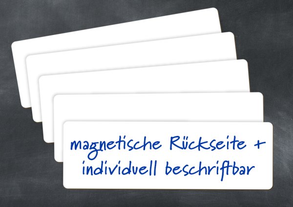 Whiteboard-Schilder, magnetisch, 9,3x29,5 cm, 5-tlg.