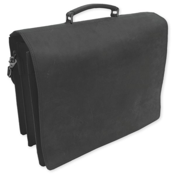 TimeTEX Leder-Tasche "Futura", schwarz, Sattelleder