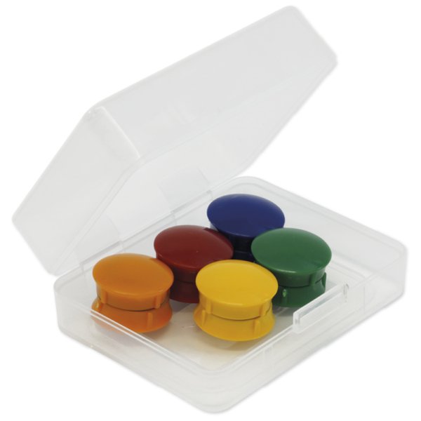 Set Haft-Magnete 21 mm ø in Box, 10-tlg.