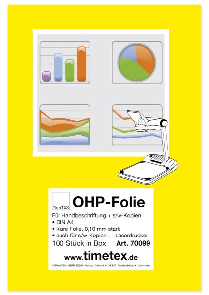 TimeTEX-OHP-Folie (kopierfähig), Box 100 Stck.