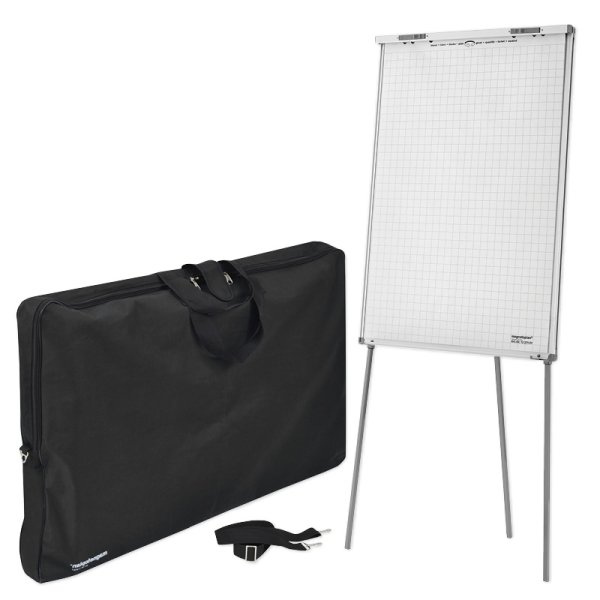 Mobil-Flipchart und Whiteboard in Tasche